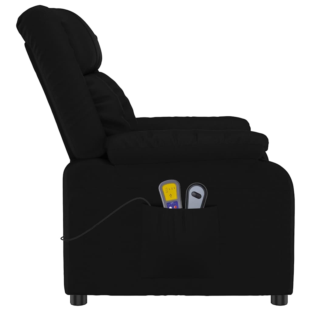 Πολυθρόνα Μασάζ Ηλεκτρική Μαύρο από Συνθετικό Δέρμα