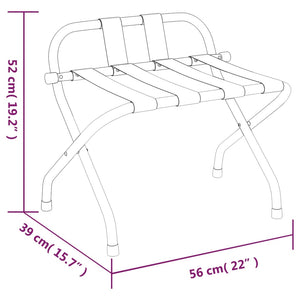 Ράφι Αποσκευών με Πλάτη Μαύρο 56 x 39 x 52 εκ. - PAKOBAZAAR