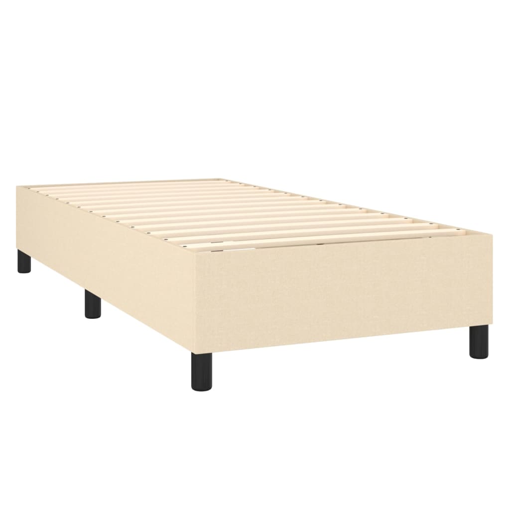 Κρεβάτι Boxspring με Στρώμα Κρεμ 90x190 εκ.Υφασμάτινο