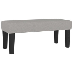 Κρεβάτι Boxspring με Στρώμα Ανοιχτό Γκρι 90x200 εκ. Υφασμάτινο