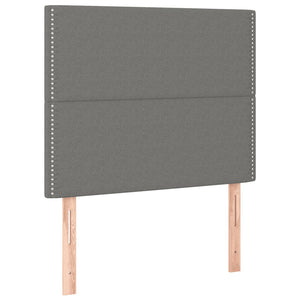Κρεβάτι Boxspring με Στρώμα Σκούρο Γκρι 120x200 εκ. Υφασμάτινο