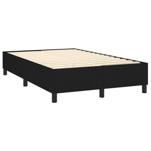 Κρεβάτι Boxspring με Στρώμα Μαύρο 120x200 εκ. Υφασμάτινο