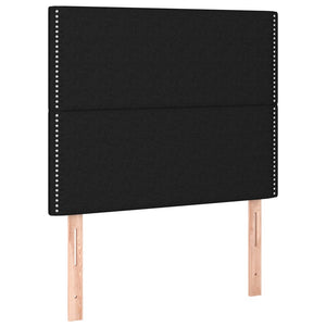 Κρεβάτι Boxspring με Στρώμα Μαύρο 120x200 εκ. Υφασμάτινο