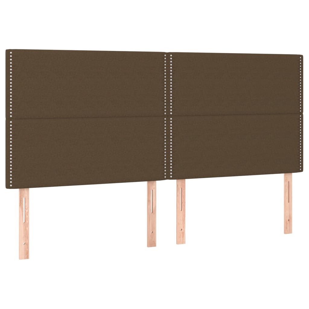 Κρεβάτι Boxspring με Στρώμα Σκούρο Καφέ 180x200 εκ Υφασμάτινο