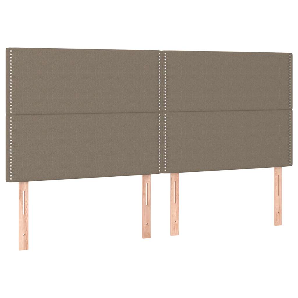 Κρεβάτι Boxspring με Στρώμα Taupe 180x200 εκ. Υφασμάτινο