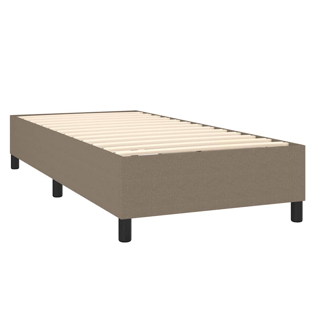 Κρεβάτι Boxspring με Στρώμα Taupe 90x190 εκ.Υφασμάτινο
