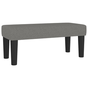 Κρεβάτι Boxspring με Στρώμα Σκούρο Γκρι 100x200 εκ. Υφασμάτινο