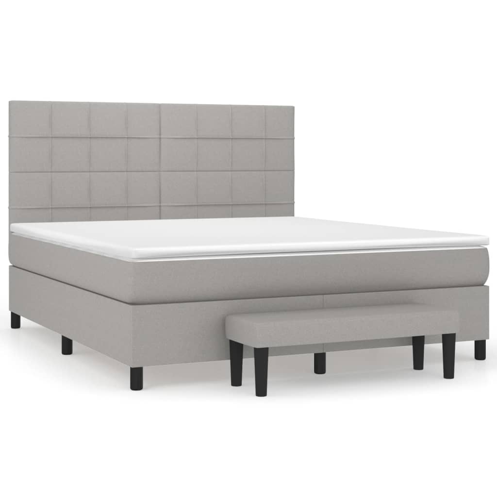 Κρεβάτι Boxspring με Στρώμα Αν. Πράσινο 160x200εκ Υφασμάτινο