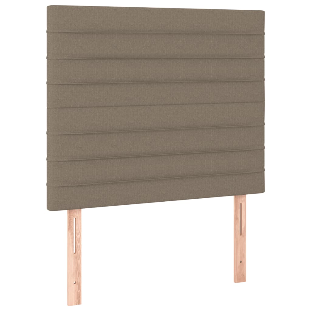 Κρεβάτι Boxspring με Στρώμα Taupe 90x190 εκ.Υφασμάτινο