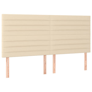 Κρεβάτι Boxspring με Στρώμα Κρεμ 180x200 εκ. Υφασμάτινο