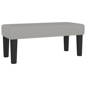 Κρεβάτι Boxspring με Στρώμα Ανοιχτό Γκρι 90x190 εκ. Υφασμάτινο