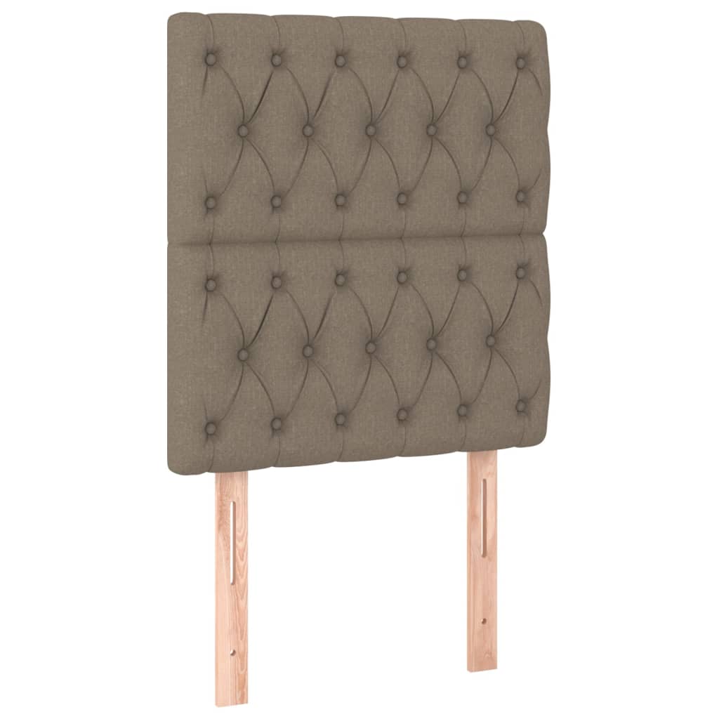 Κρεβάτι Boxspring με Στρώμα Taupe 80x200 εκ. Υφασμάτινο