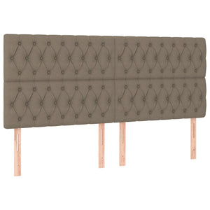 Κρεβάτι Boxspring με Στρώμα Taupe 180x200 εκ. Υφασμάτινο