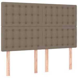 Κρεβάτι Boxspring με Στρώμα Taupe 140x190 εκ. Υφασμάτινο