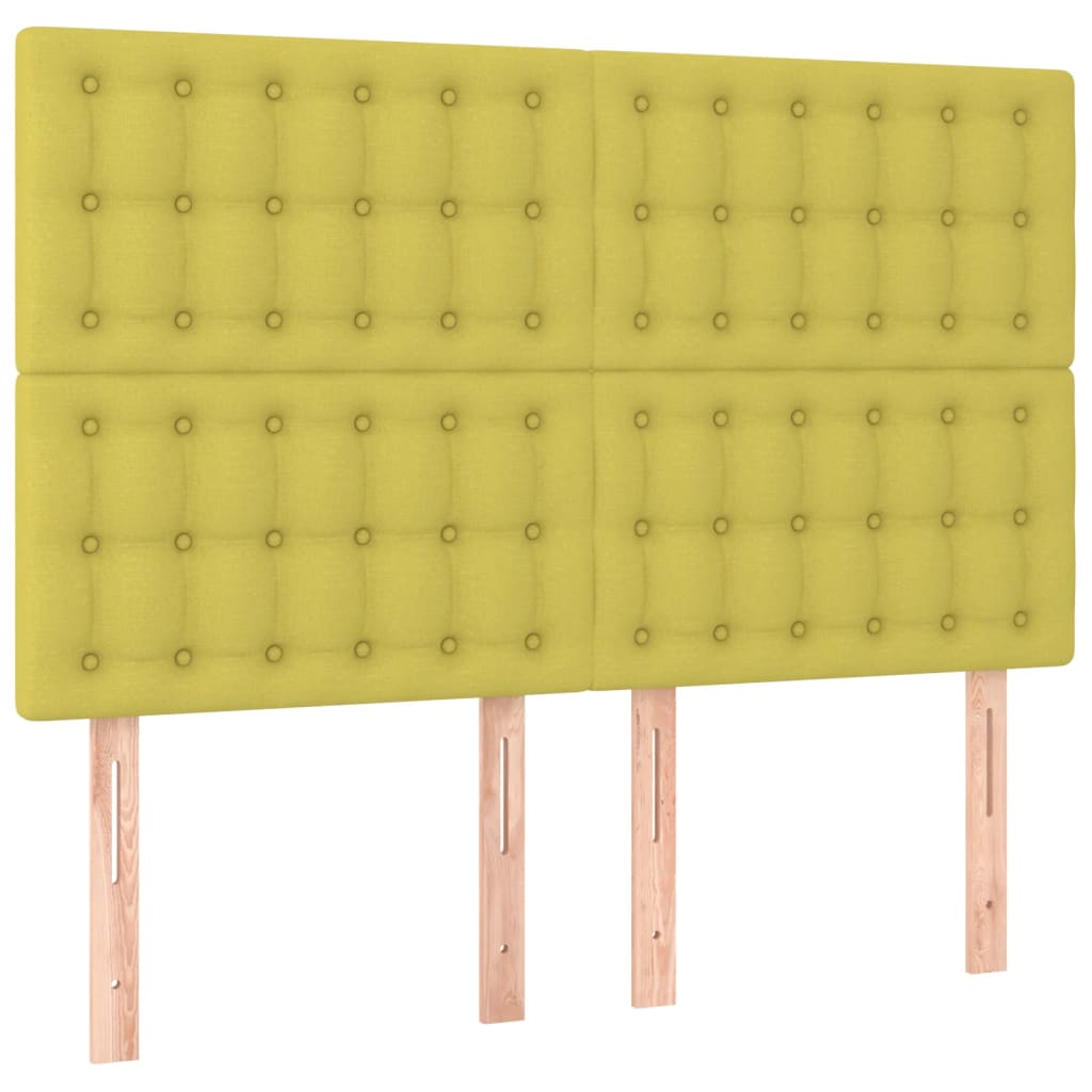 Κρεβάτι Boxspring με Στρώμα Ανοιχτό πράσινο140x190εκ.Υφασμάτινο