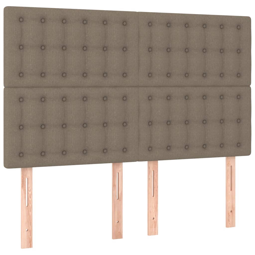 Κρεβάτι Boxspring με Στρώμα Taupe 140x200 εκ. Υφασμάτινο