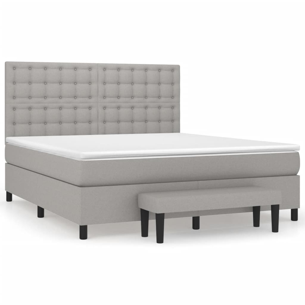 Κρεβάτι Boxspring με Στρώμα Αν. Πράσινο 160x200εκ Υφασμάτινο