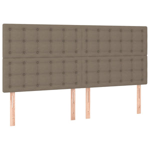 Κρεβάτι Boxspring με Στρώμα Taupe 180x200 εκ. Υφασμάτινο