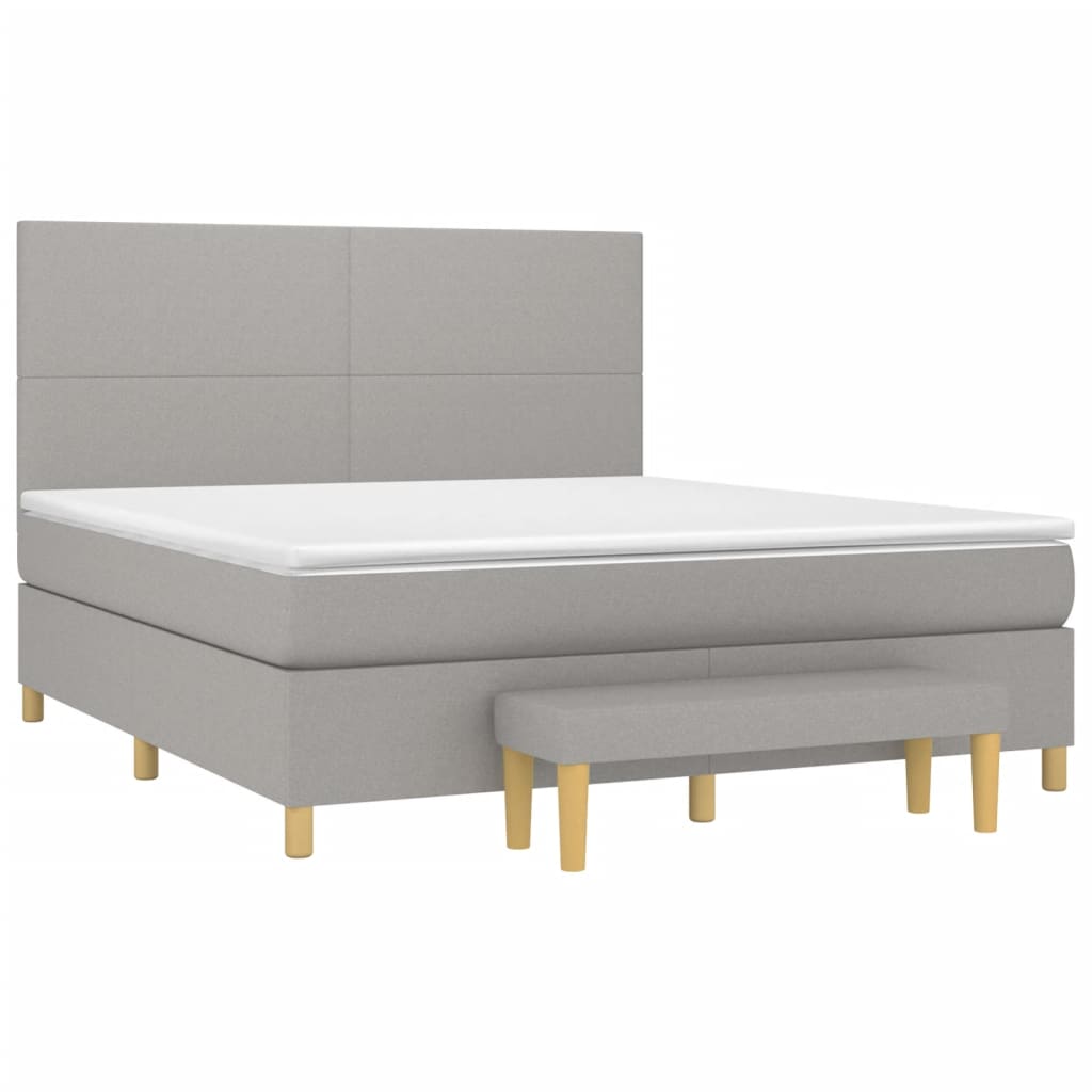 Κρεβάτι Boxspring με Στρώμα Αν. Πράσινο 160x200εκ Υφασμάτινο