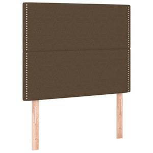 Κρεβάτι Boxspring με Στρώμα Σκούρο Καφέ 80x200 εκ. Υφασμάτινο