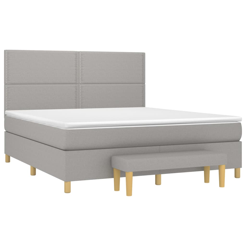Κρεβάτι Boxspring με Στρώμα Αν. Πράσινο 160x200εκ Υφασμάτινο