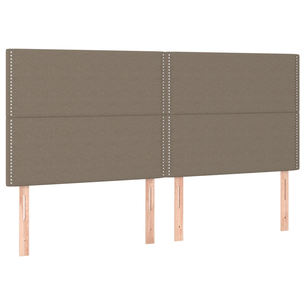 Κρεβάτι Boxspring με Στρώμα Taupe 160x200 εκ. Υφασμάτινο