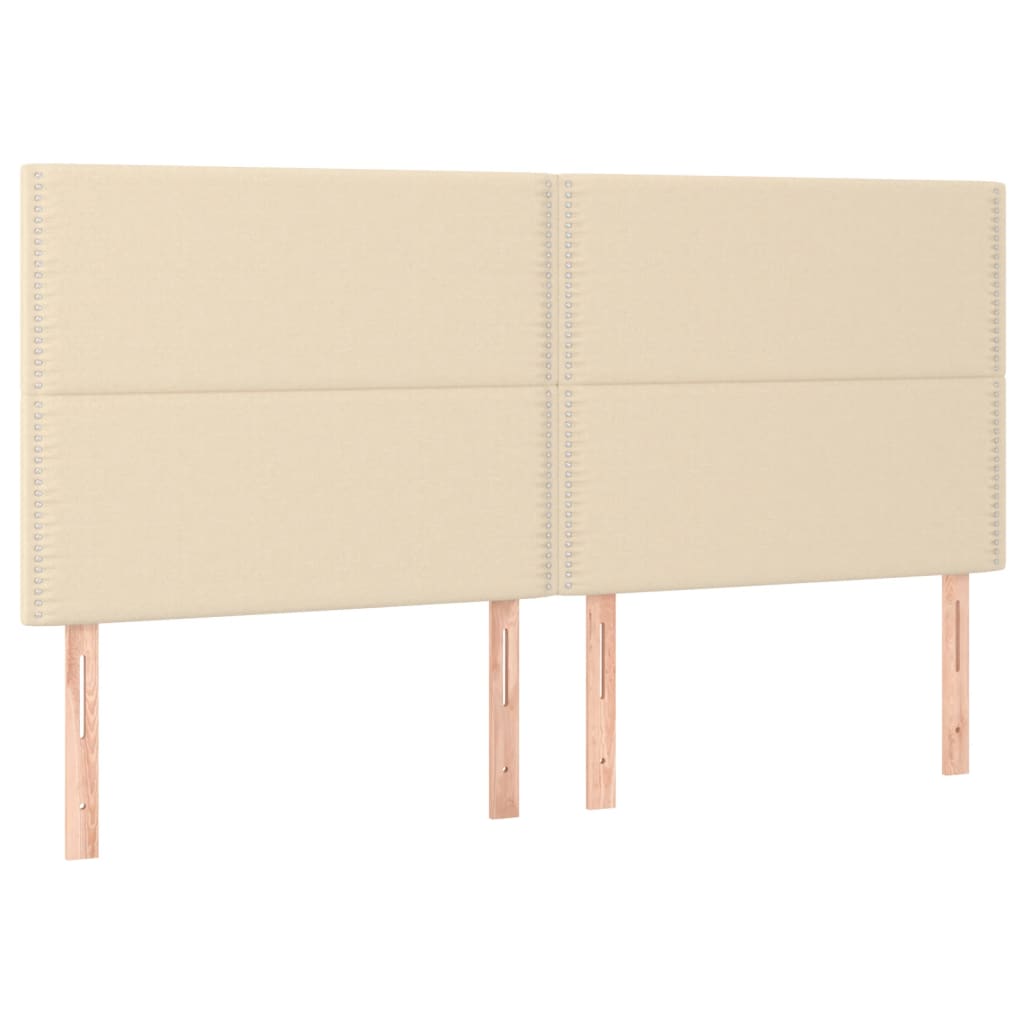 Κρεβάτι Boxspring με Στρώμα Κρεμ 160x200 εκ. Υφασμάτινο - Pakobazaar