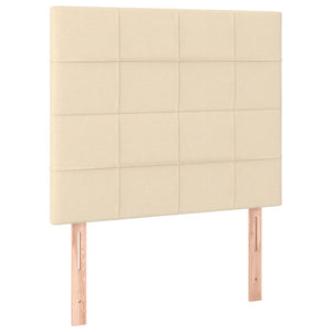 Κρεβάτι Boxspring με Στρώμα Κρεμ 80 x 200 εκ. Υφασμάτινο - Pakobazaar