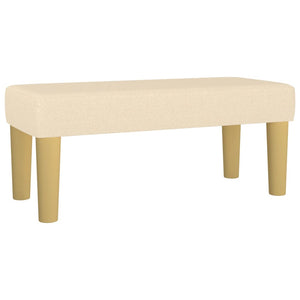 Κρεβάτι Boxspring με Στρώμα Κρεμ 80 x 200 εκ. Υφασμάτινο - Pakobazaar