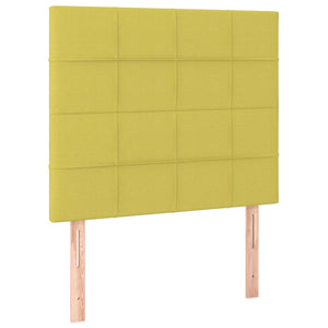 Κρεβάτι Boxspring με Στρώμα Ανοιχτό πράσινο 90x200εκ.Υφασμάτινο - Pakobazaar