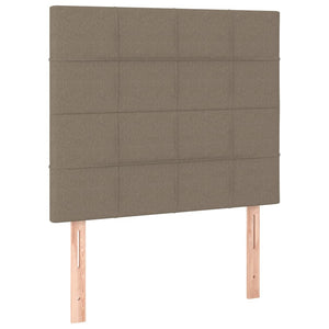 Κρεβάτι Boxspring με Στρώμα Taupe 100 x 200 εκ. Υφασμάτινο