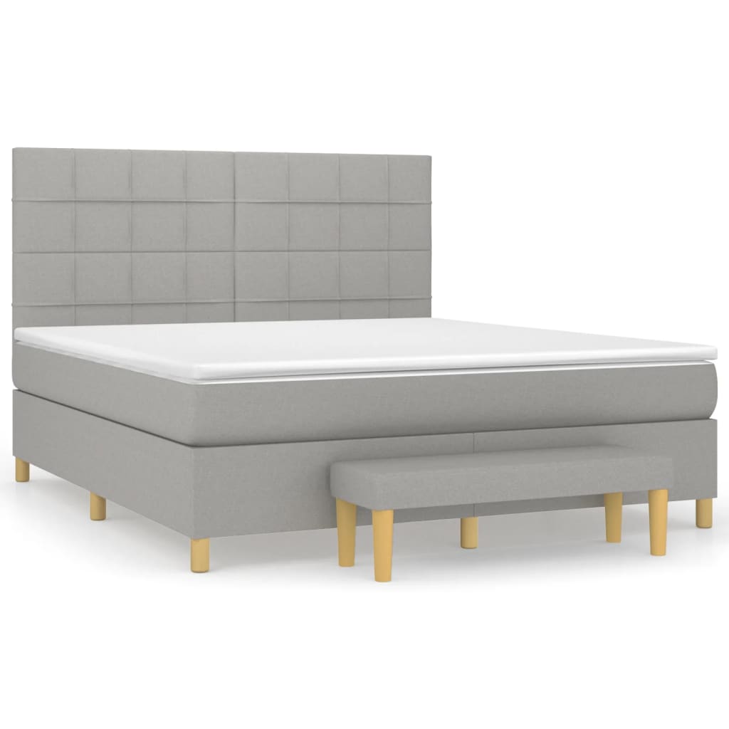Κρεβάτι Boxspring με Στρώμα Αν. Πράσινο 160x200εκ Υφασμάτινο