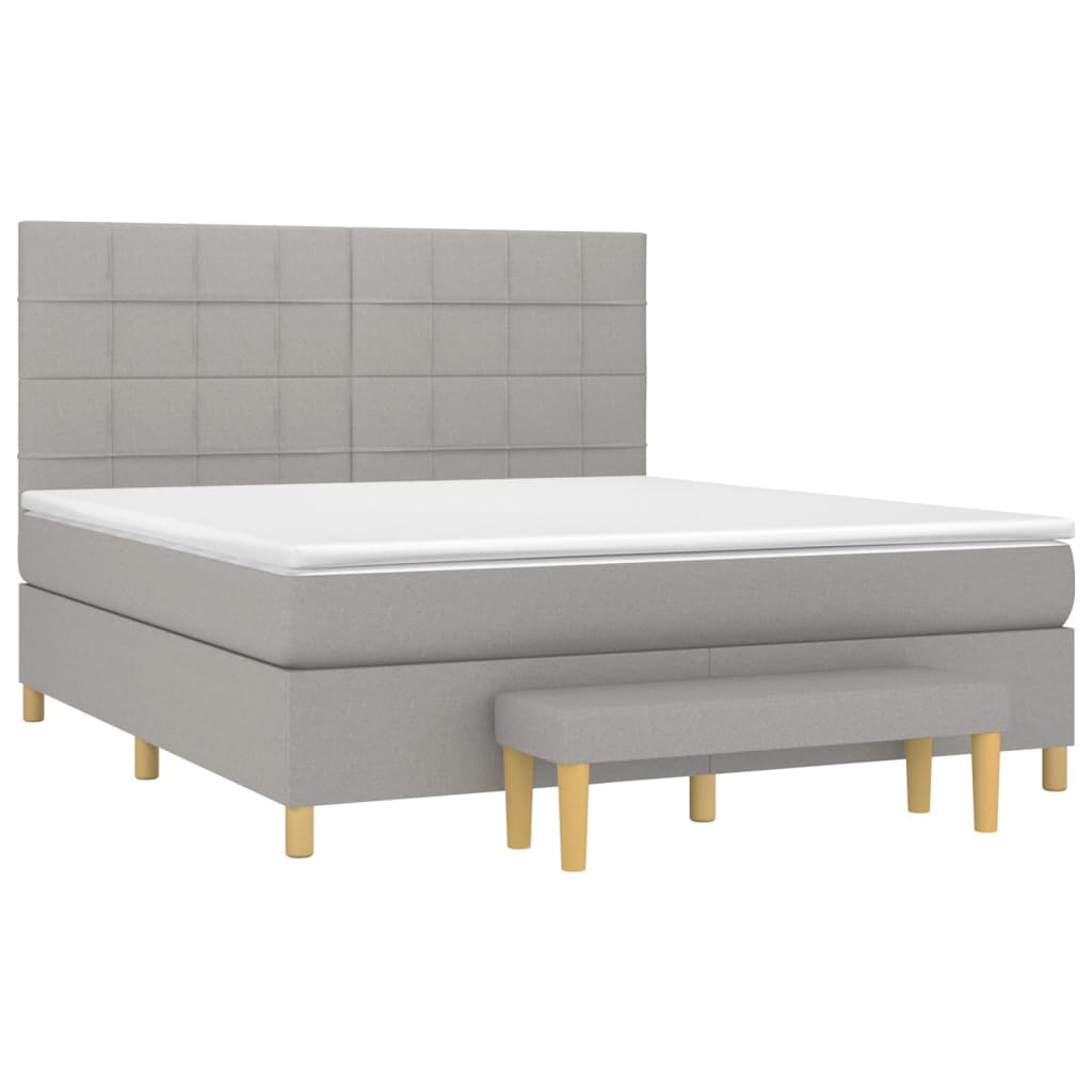 Κρεβάτι Boxspring με Στρώμα Αν. Πράσινο 160x200εκ Υφασμάτινο