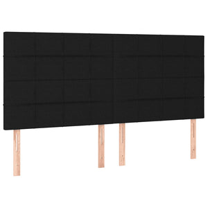 Κρεβάτι Boxspring με Στρώμα Μαύρο 180x200 εκ. Υφασμάτινο - Pakobazaar