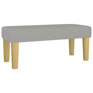 Κρεβάτι Boxspring με Στρώμα Ανοιχτό Γκρι 90x190 εκ. Υφασμάτινο