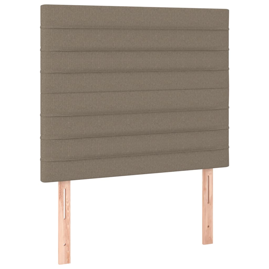 Κρεβάτι Boxspring με Στρώμα Taupe 90x200 εκ. Υφασμάτινο
