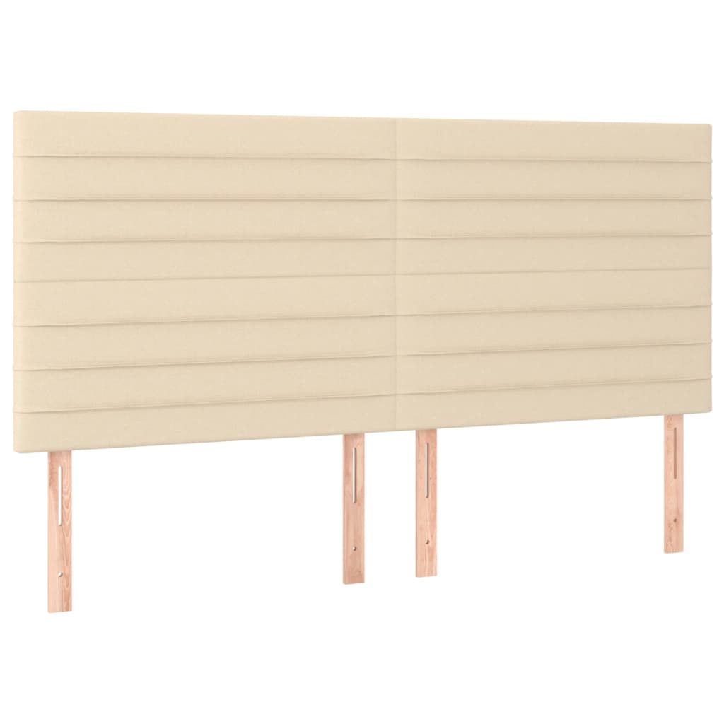 Κρεβάτι Boxspring με Στρώμα Κρεμ 180x200 εκ. Υφασμάτινο