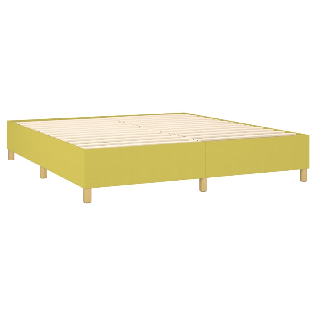 Κρεβάτι Boxspring με Στρώμα Αν. Πράσινο 200x200 εκ. Υφασμάτινο - Pakobazaar