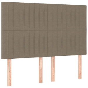 Κρεβάτι Boxspring με Στρώμα Taupe 140x190 εκ. Υφασμάτινο