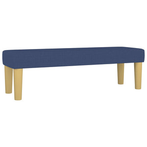 Κρεβάτι Boxspring με Στρώμα Μπλε 140x190 εκ. Υφασμάτινο