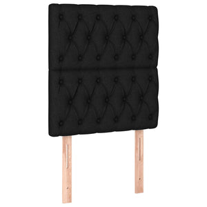 Κρεβάτι Boxspring με Στρώμα Μαύρο 80 x 200 εκ. Υφασμάτινο