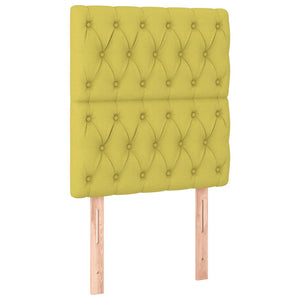 Κρεβάτι Boxspring με Στρώμα Ανοιχτό πράσινο 80x200εκ.Υφασμάτινο