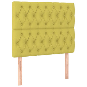 Κρεβάτι Boxspring με Στρώμα Ανοιχτό Πράσινο 90x190εκ Υφασμάτινο