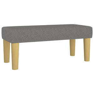 Κρεβάτι Boxspring με Στρώμα Σκούρο Γκρι 90x200 εκ. Υφασμάτινο