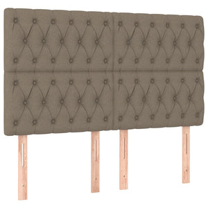 Κρεβάτι Boxspring με Στρώμα Taupe 160x200 εκ. Υφασμάτινο - Pakobazaar