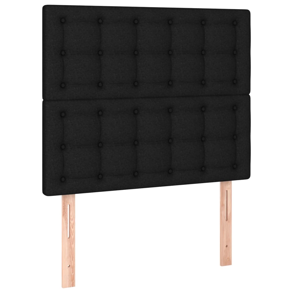 Κρεβάτι Boxspring με Στρώμα Μαύρο 80 x 200 εκ. Υφασμάτινο
