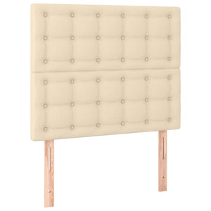 Κρεβάτι Boxspring με Στρώμα Κρεμ 90x190 εκ.Υφασμάτινο