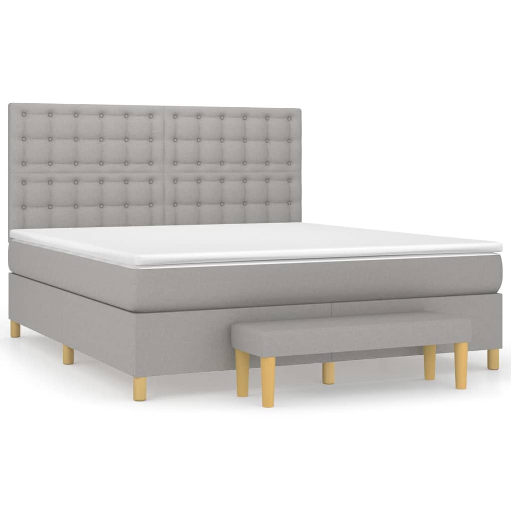 Κρεβάτι Boxspring με Στρώμα Αν. Πράσινο 160x200εκ Υφασμάτινο
