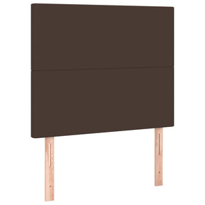 Κρεβάτι Boxspring με Στρώμα Καφέ 80 x 200 εκ. Συνθετικό Δέρμα