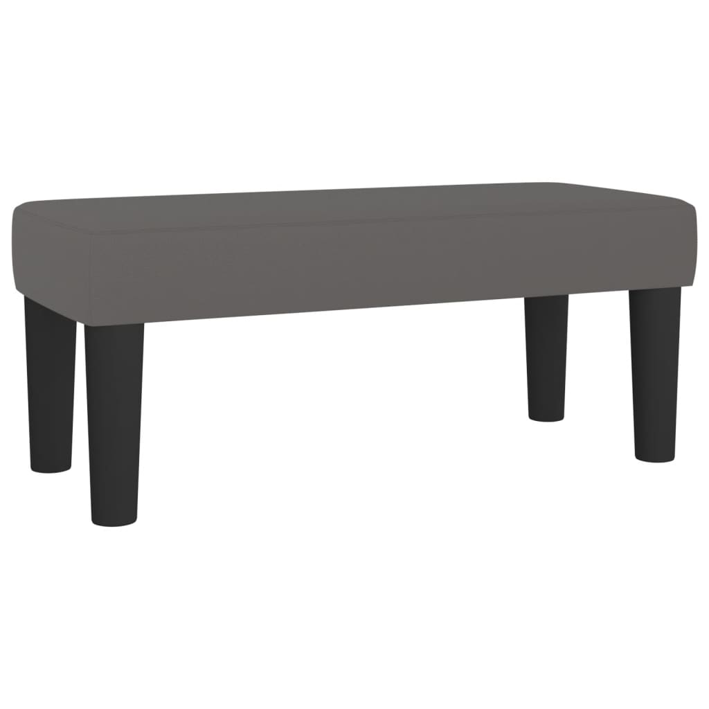 Κρεβάτι Boxspring με Στρώμα Γκρι 100x200εκ. από Συνθετικό Δέρμα